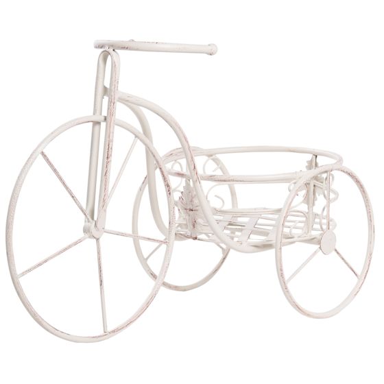 Kukkateline Pyörä HAREBELL 52 cm Metalli Luonnonvalkoinen