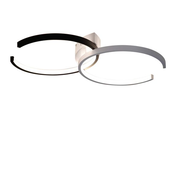 NETTLIFE LED - kattovalaisin, 37W, 54x32x8,5cm, Moderni himmennettäväKaukosäätimellä Metallinen, Olohuoneen Valaisin, Makuuhuoneeseen