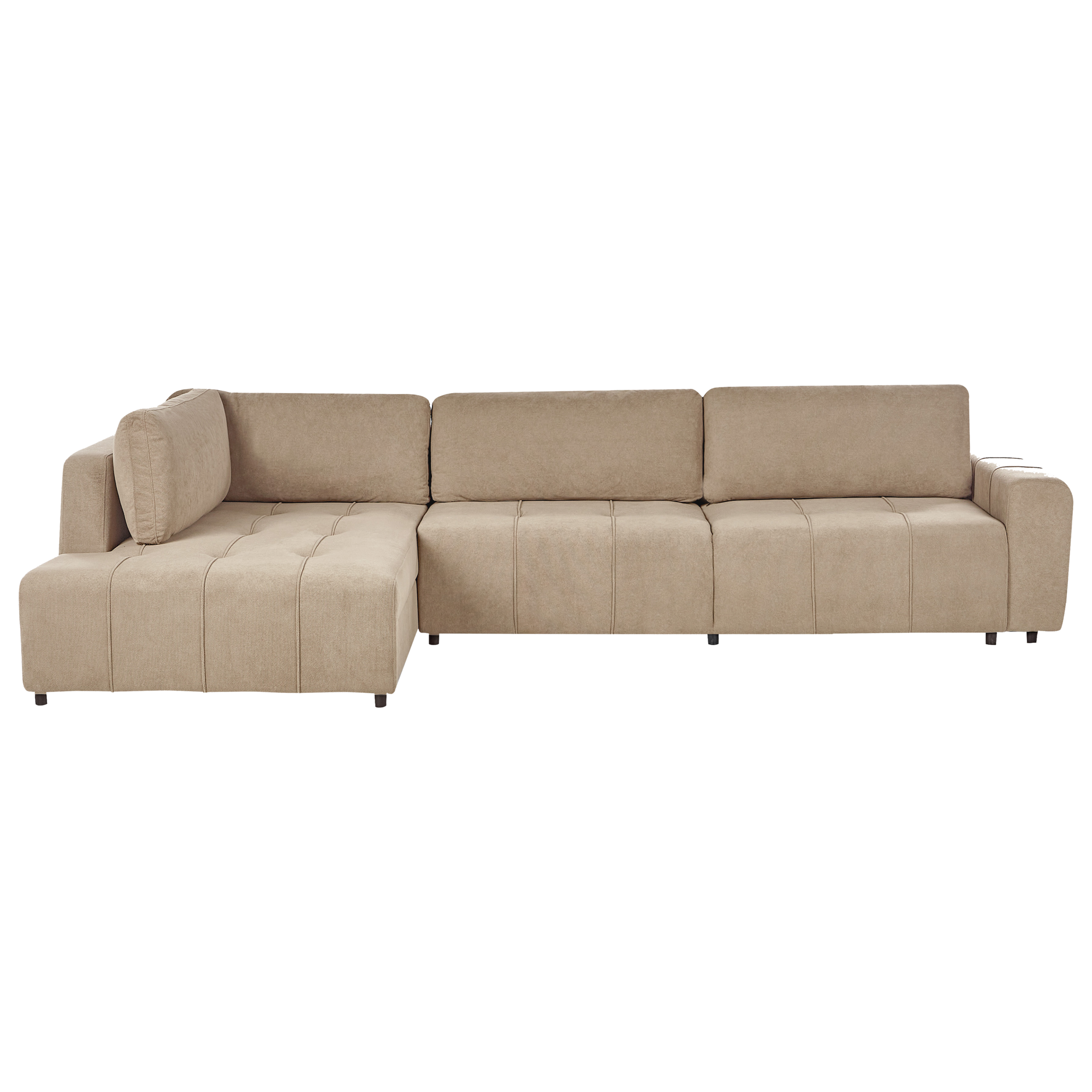 Kulmavuodesohva 4-istuttava INNVIK kangas Ruskea säilytystila Oikea