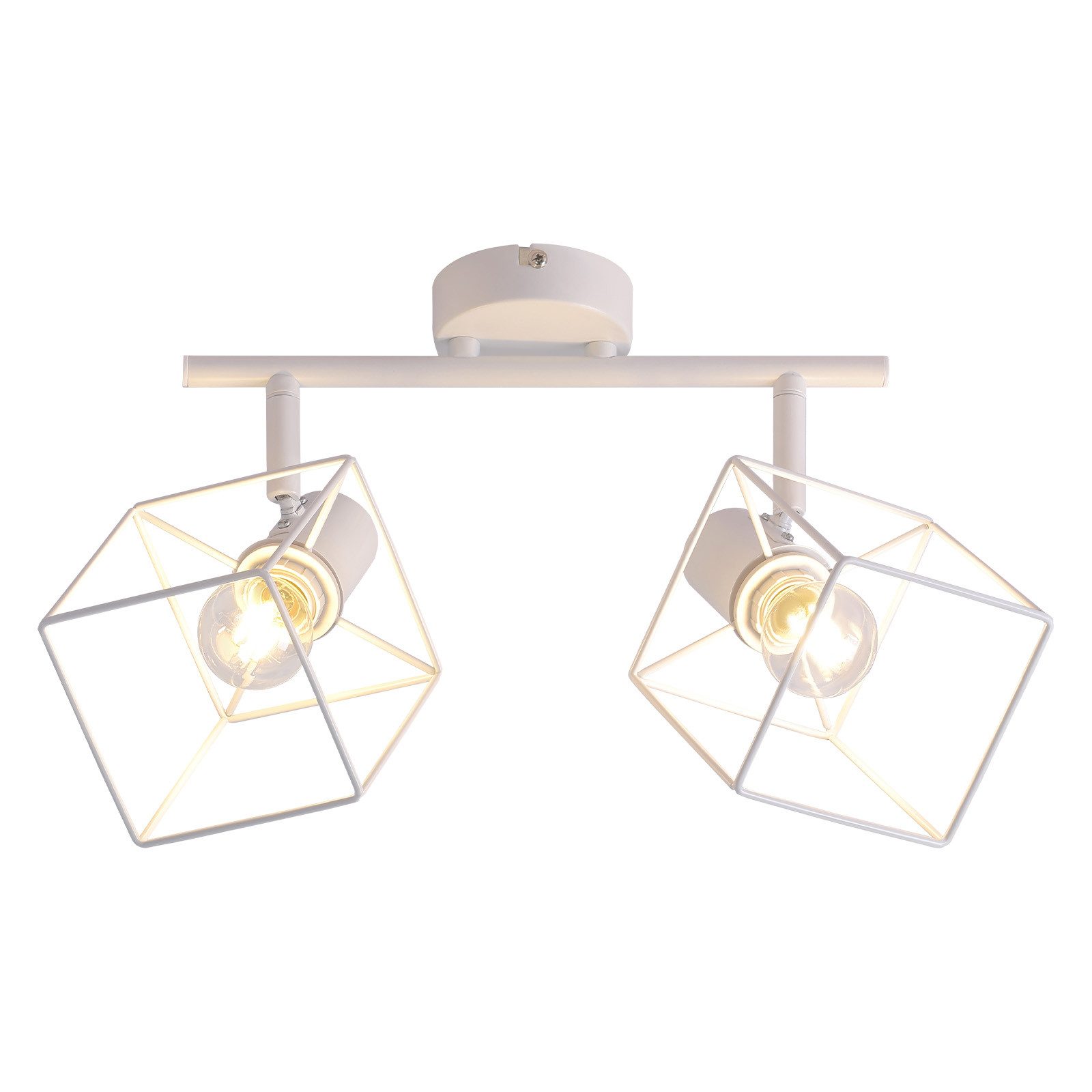 NETTLIFE musta E14 kattokohdevalaisin 350° kääntyvä vintage - metalli säädettävä ilman lamppua