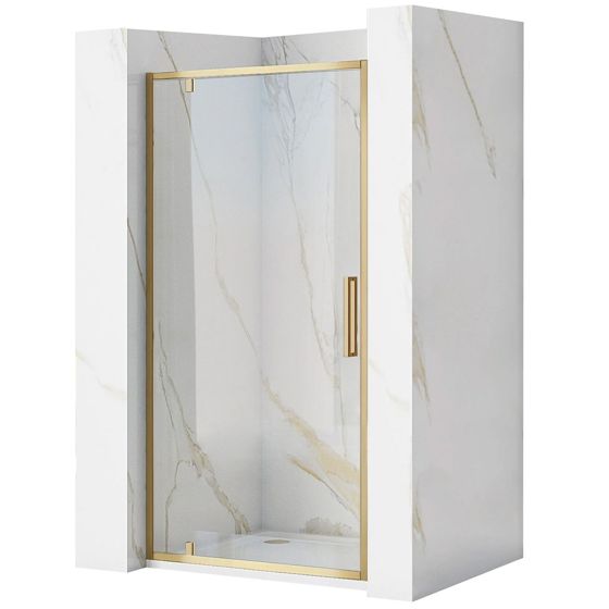 REA suihkuovi RAPID SWING 110 harjattu kulta, 2,5X100X195CM