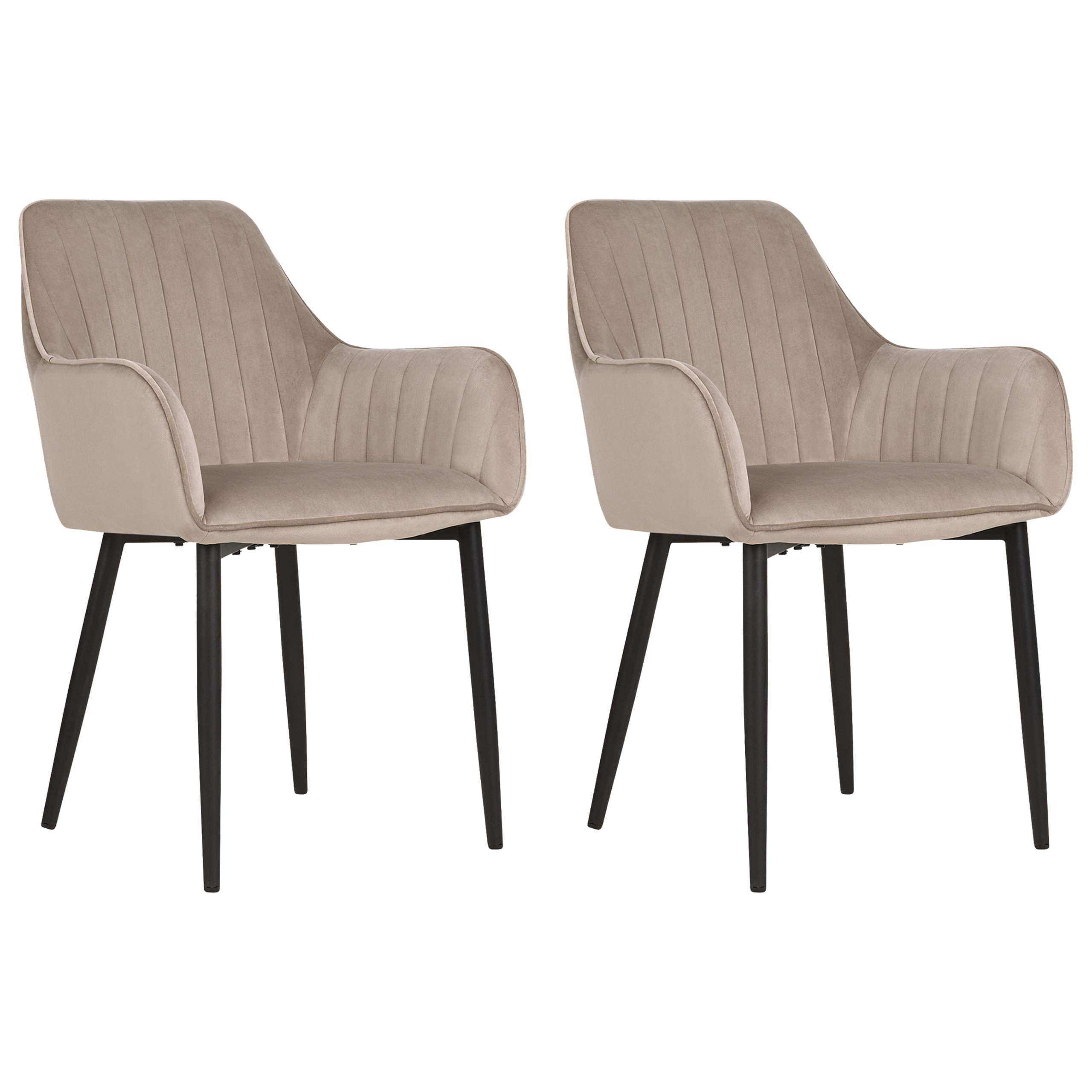 Ruokatuolisetti 2 kpl WELLSTON sametti Ruskeanharmaa