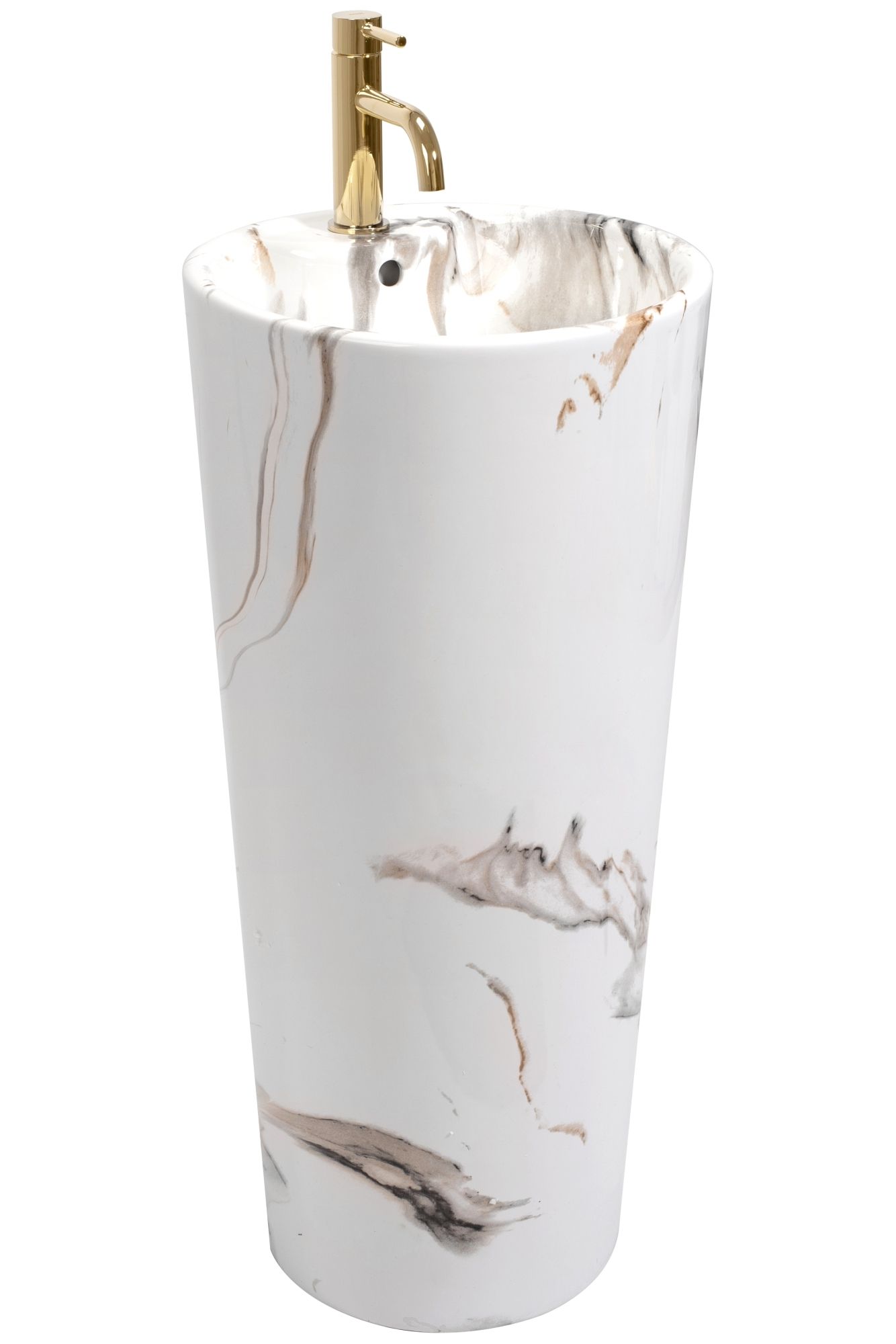 REA Vapaasti Seisova Pesuallas BLANKA marble, 40X40X85CM