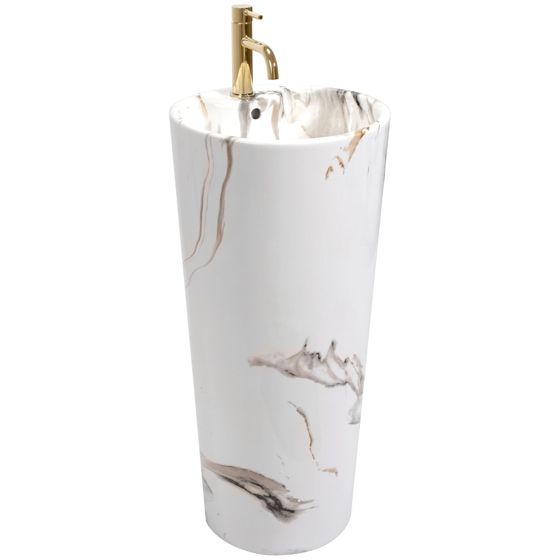 REA Vapaasti Seisova Pesuallas BLANKA marble, 40X40X85CM