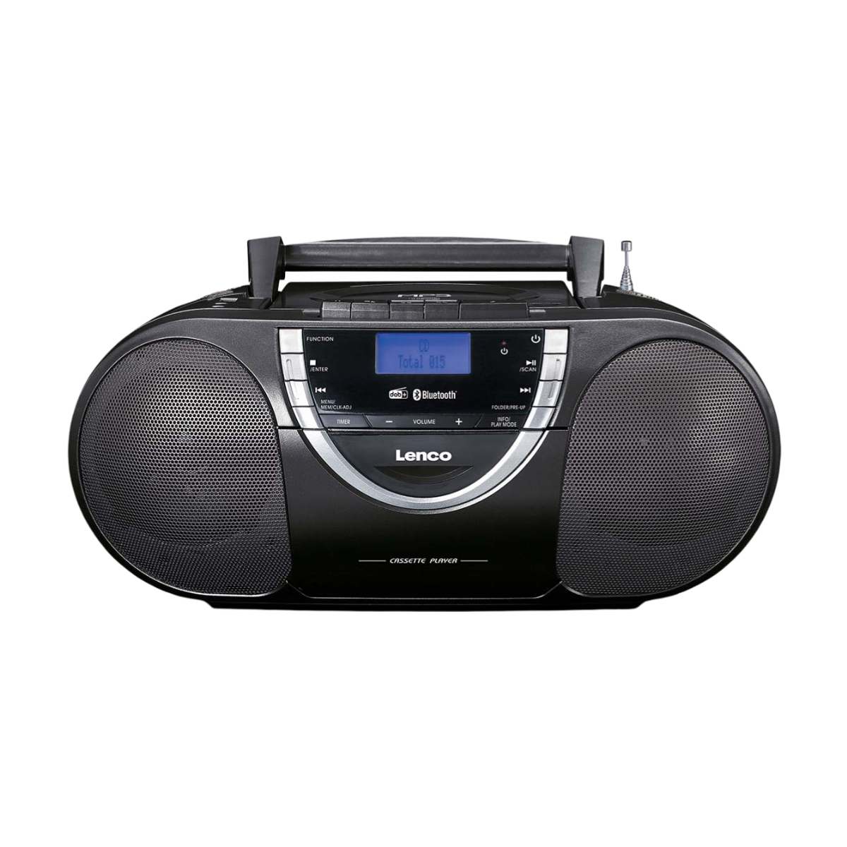 Radio DAB+/FM Boombox CD-soittimella ja Bluetoothilla Kannettava