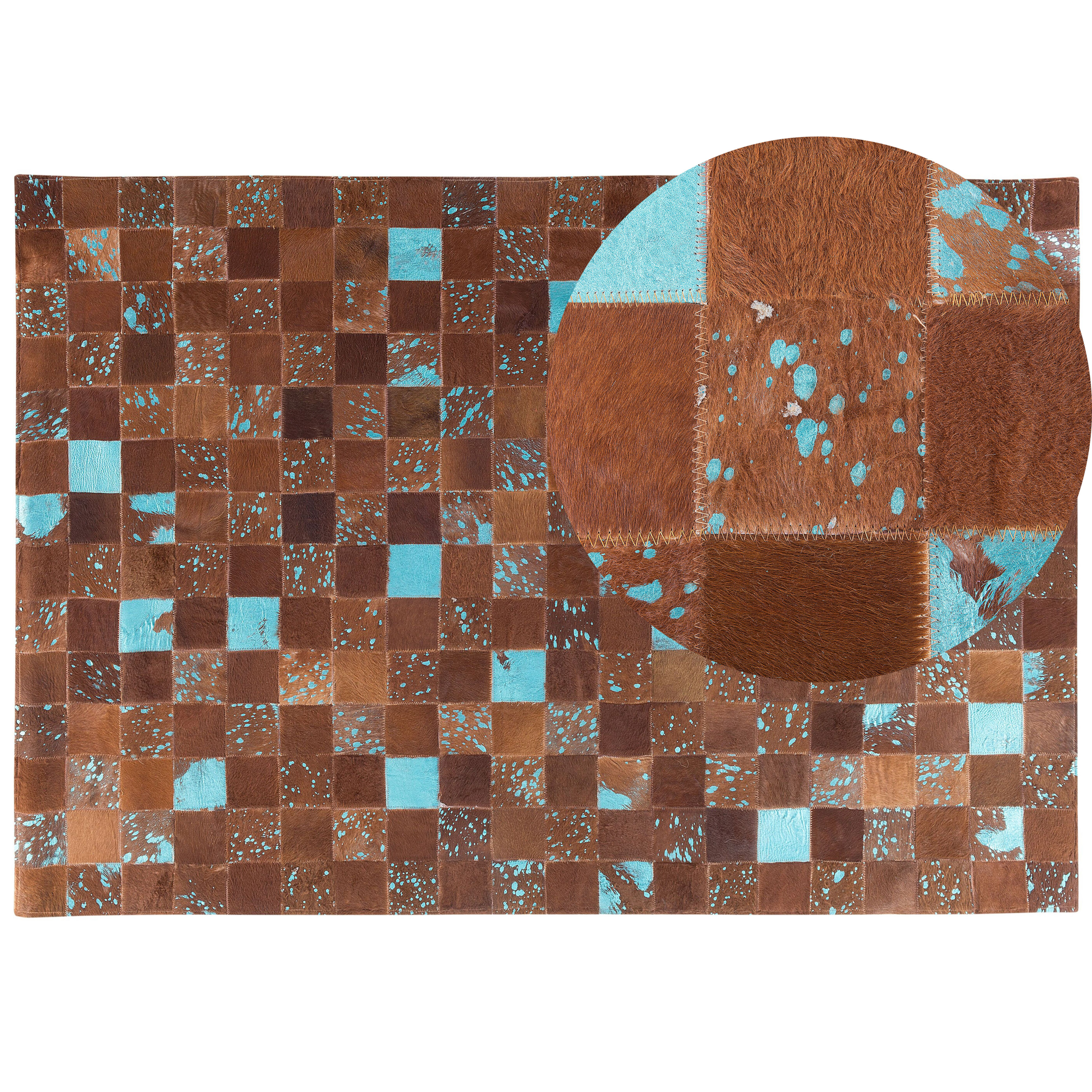 Matto ALIAGA Ruskea 160 x 230 cm Nahka