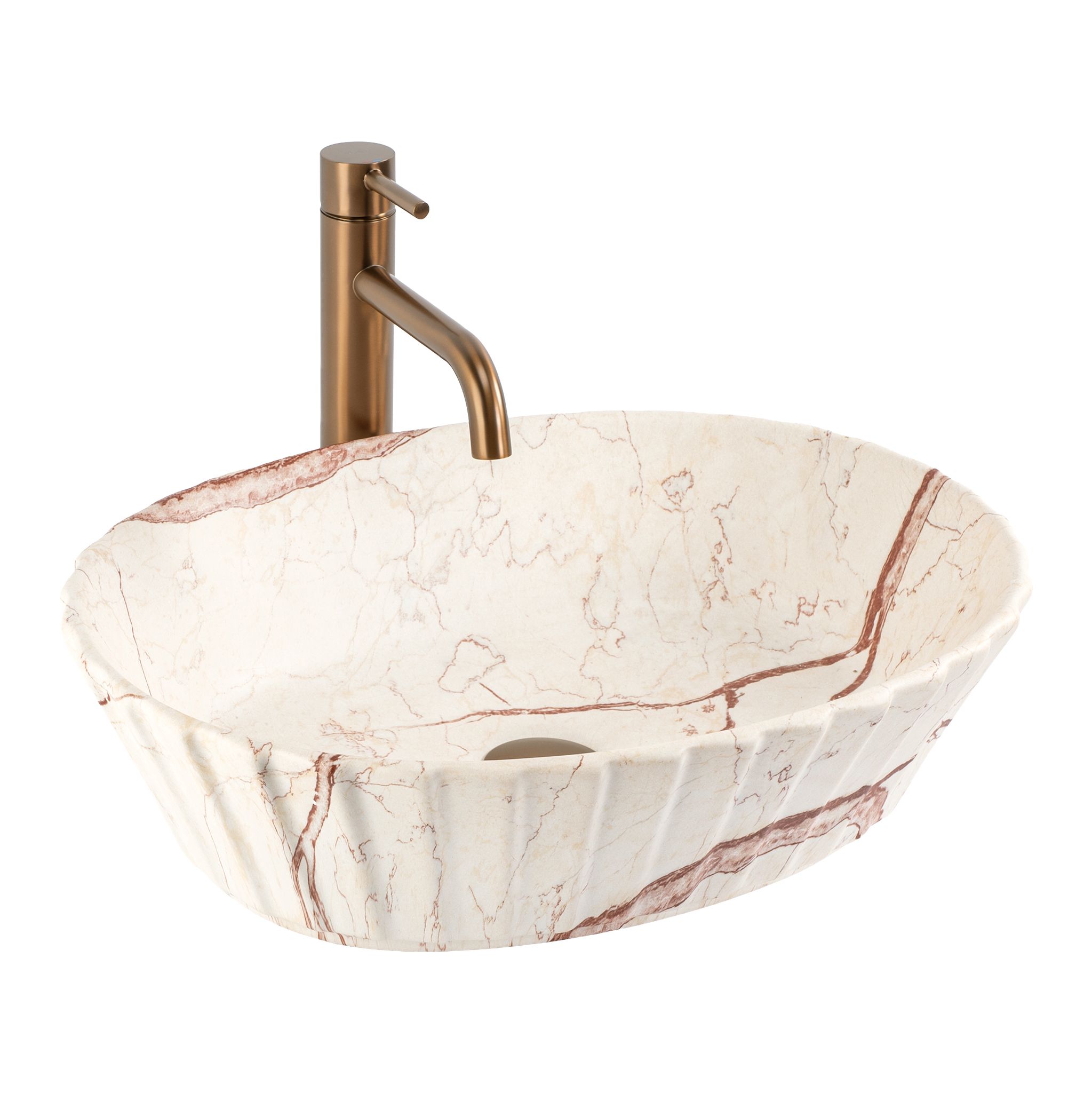 REA Malja-allas Samanta Zen Beige, kivijäljitelmä, 38X50X13CM