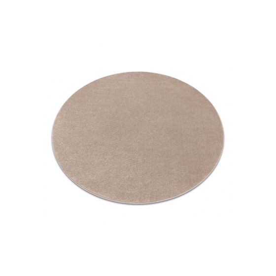 Matto SOFTY pyöreä yksivärinen beige pyöreä 200 cm