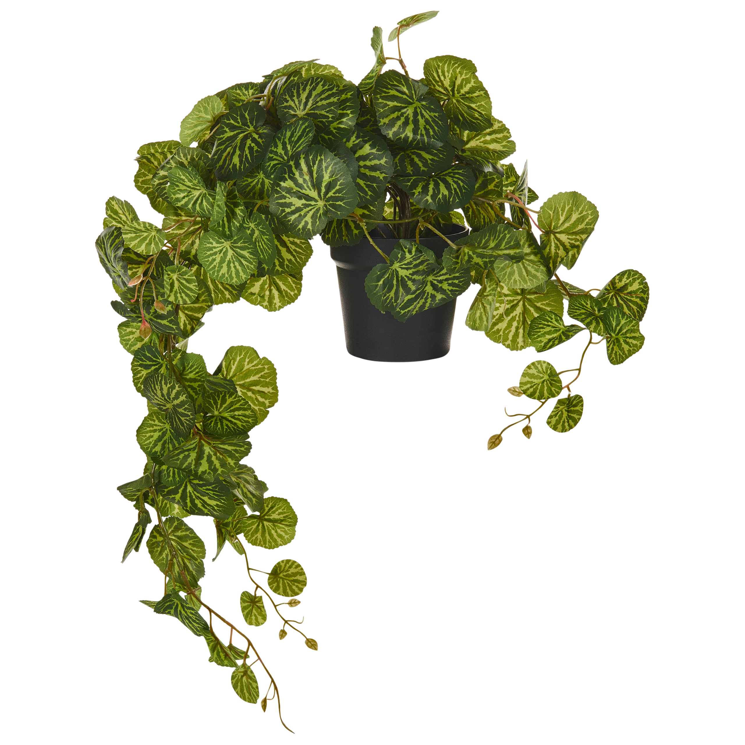 Riippuva tekokasvi STRAWBERRY BEGONIA 37 cm Vihreä