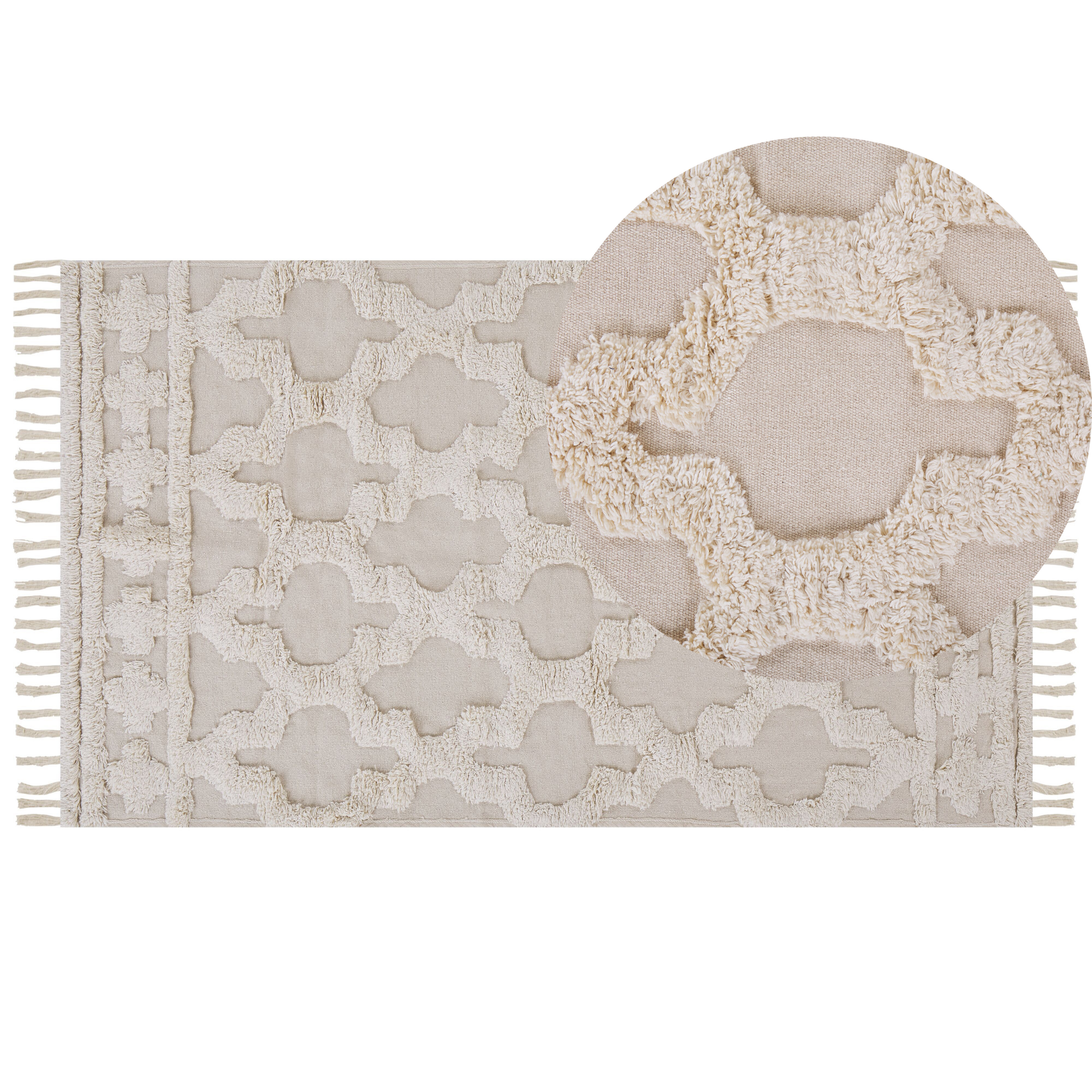 Matto SULUOVA Beige 80 x 150 cm Puuvilla
