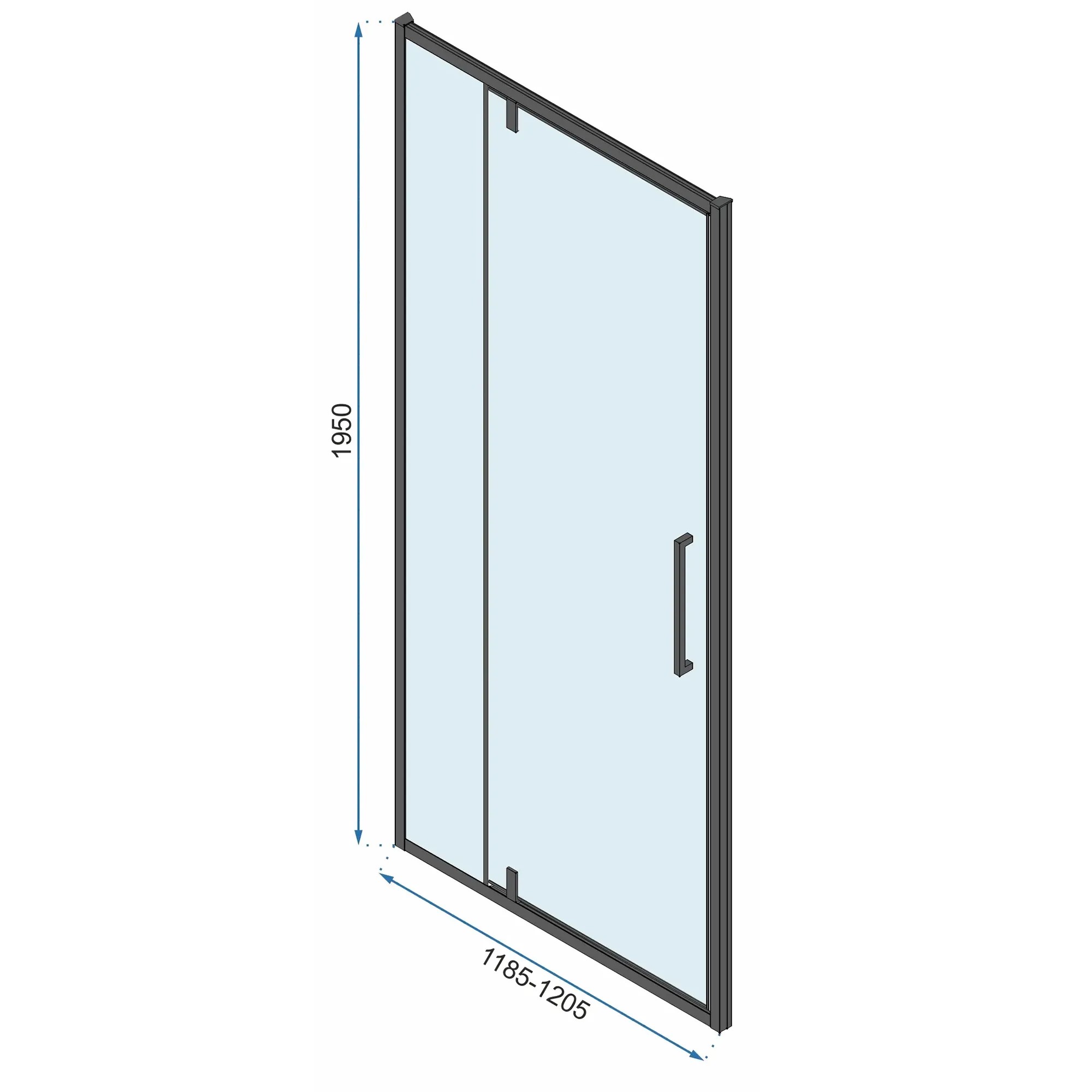 REA suihkuovi Rapid Swing 120 kromi, 0, 6X120X195CM