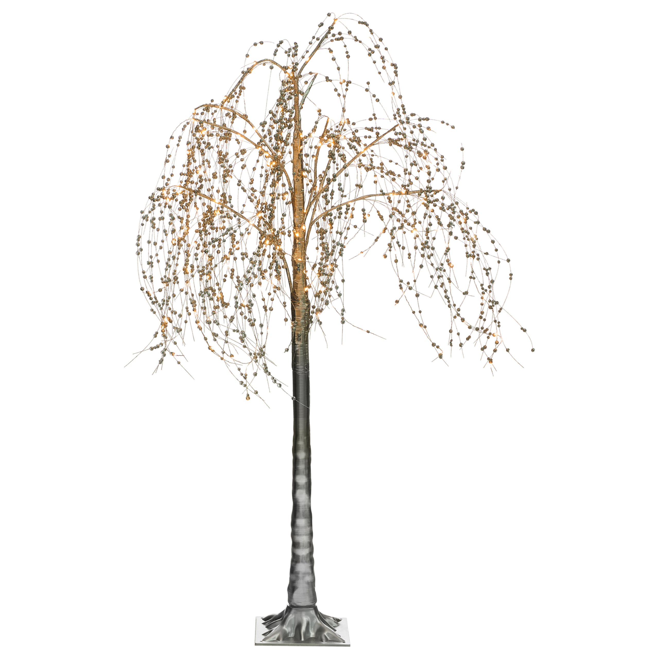 Ulkokoriste LED-valo NILLAKA 145 cm Puu Hopea