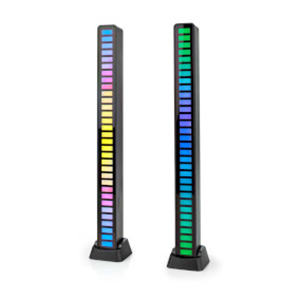 RGB 64 LED Peli Valo Duo Paketti Pöydälle / Kannettavalle Tietokoneelle Mikrofonilla