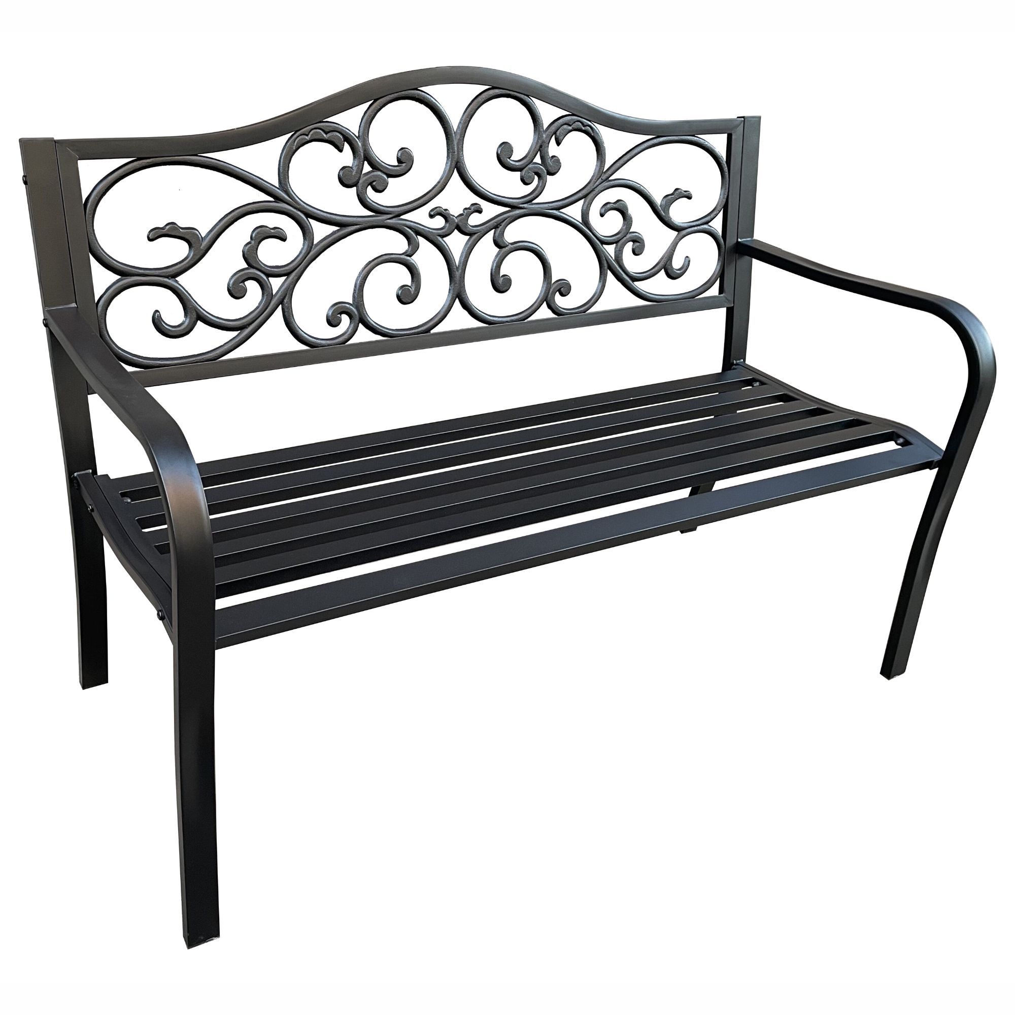 Akord Puutarhapenkki Irga Musta 41x62x89