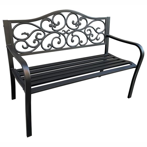 Akord Puutarhapenkki Irga Musta 41x62x89