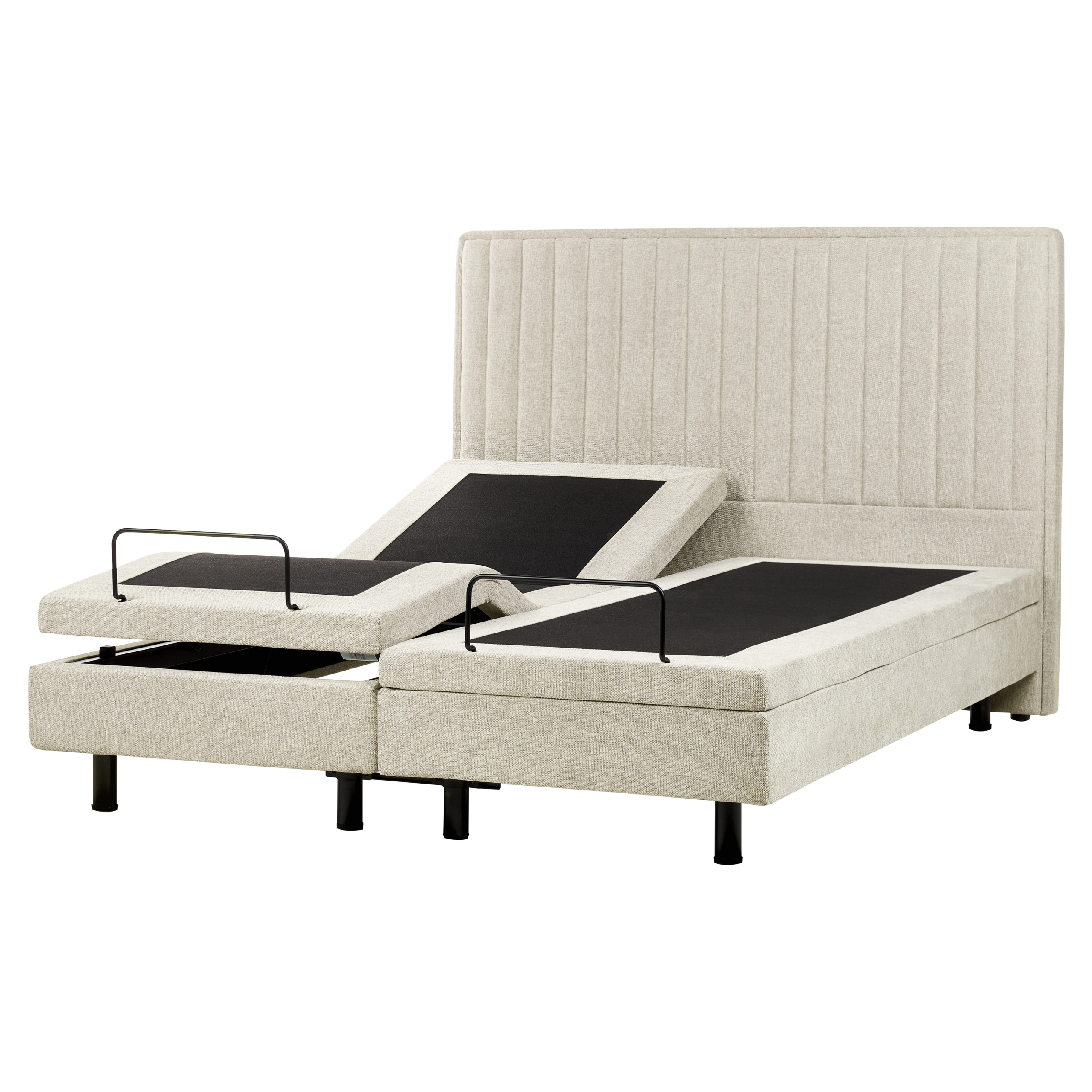 Sänky säädettävä ilman sängynpäätyä Kangas CASTELLAN 160 x 200 cm Beige