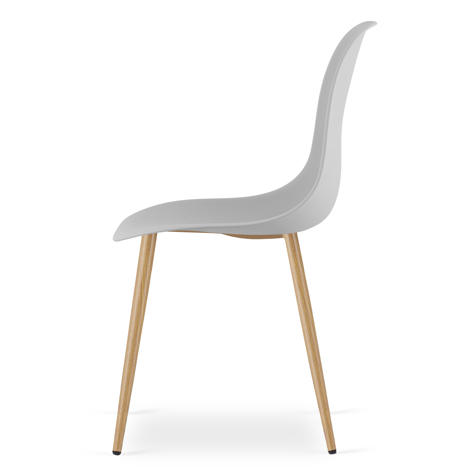 Tuoli - Leobert - WAT - harmaa/luonnonväriset jalat - 46x51x84 cm - setti 4 kpl