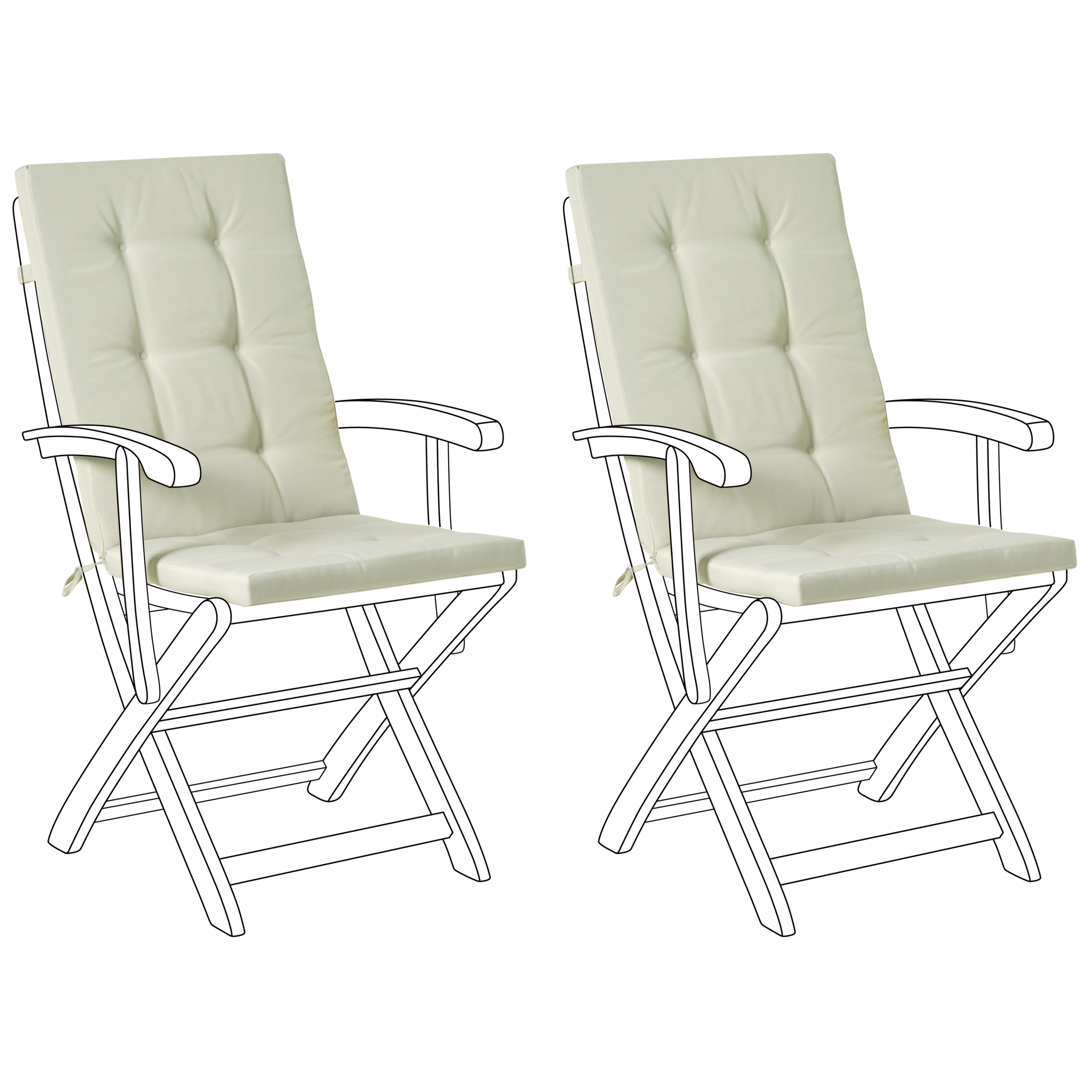 Selkä-/istuintyynysetti 2 kpl MAUI PREMIUM Vaaleanvihreä