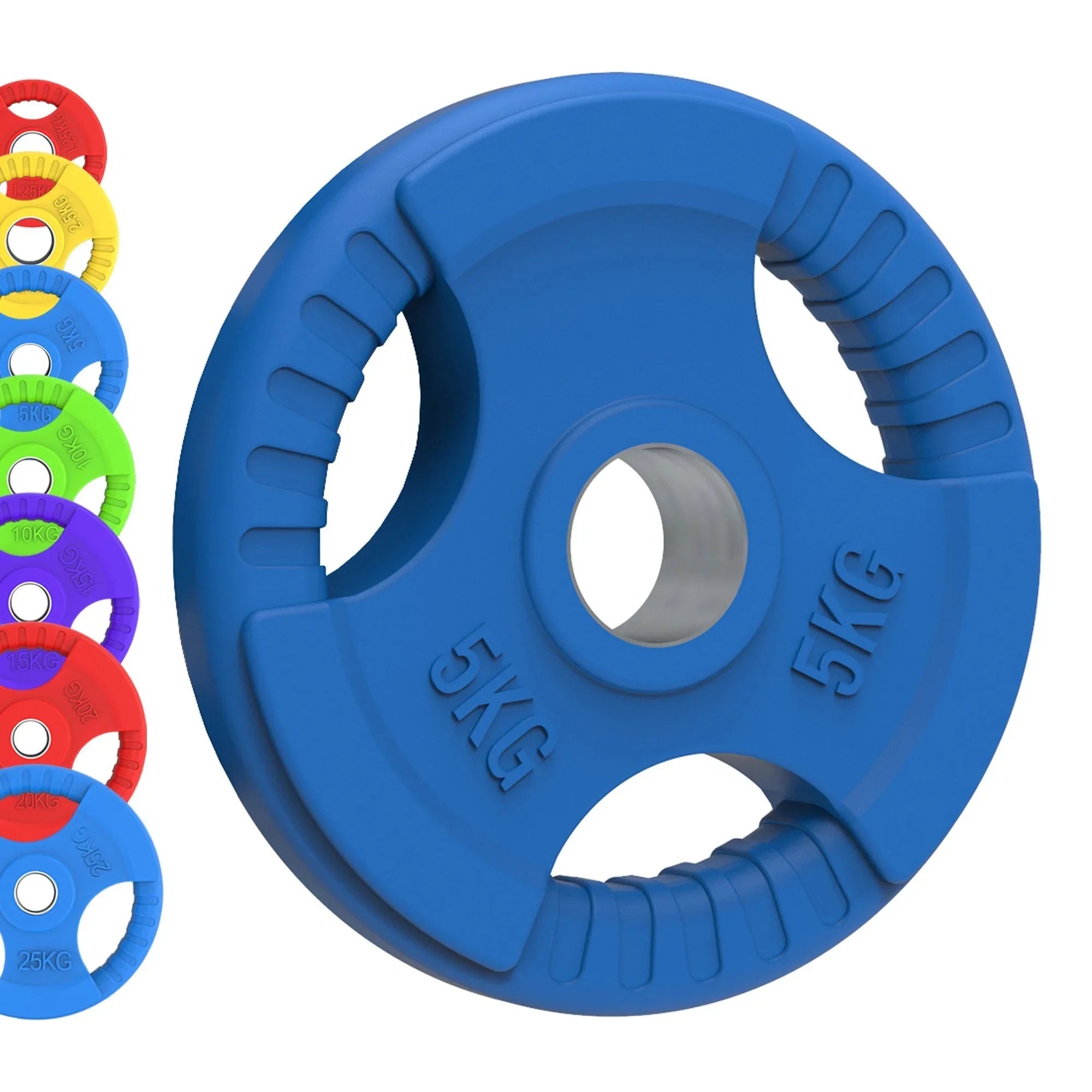 Olympic Tri-Grip -levypaino, väriparit, 25 kg, setti