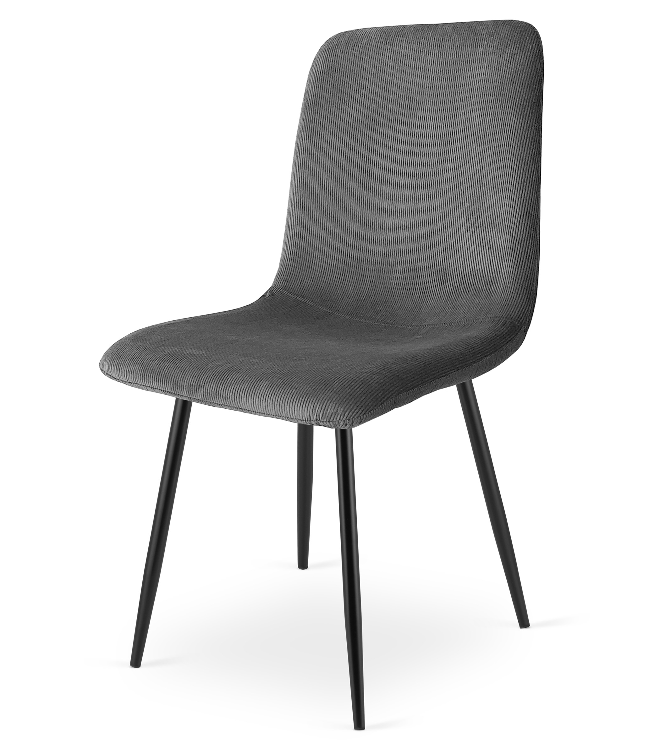 Tuoli - Leobert - RIFT - vakosametti harmaa/mustat jalat - 46x55x87 cm - setti 2 kpl