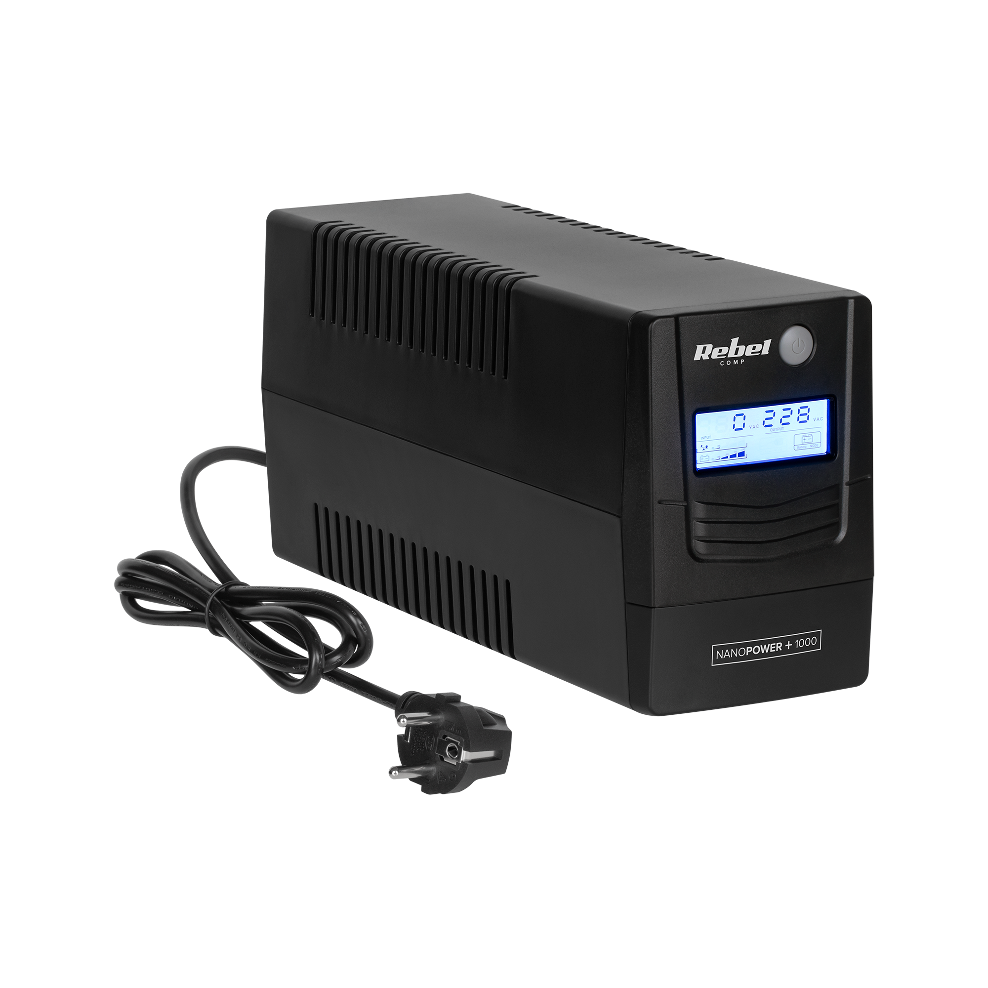 UPS REBEL 1000VA 600W 230V 50Hz LCD USB RJ45 tietokoneen hätävirtalähde