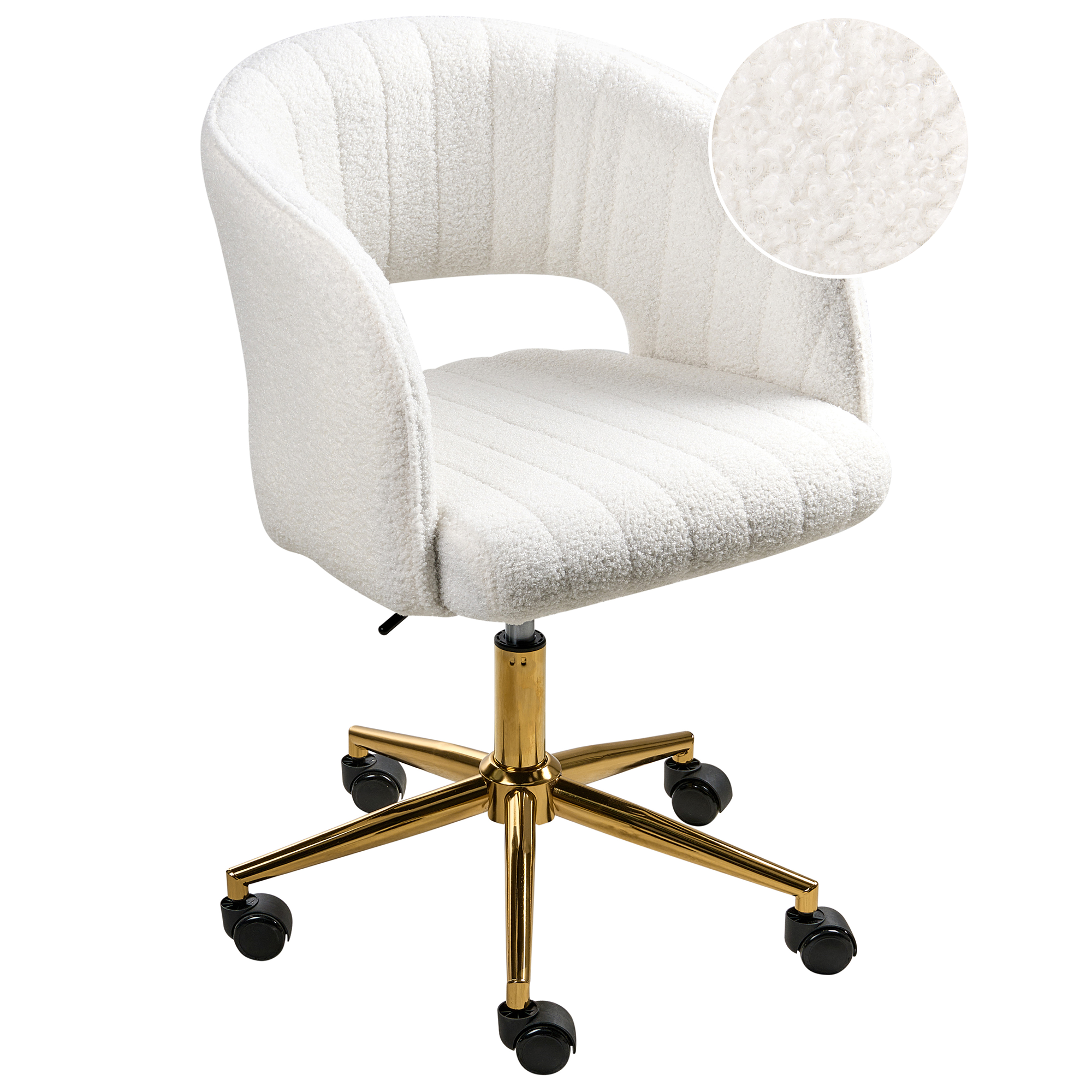 Työtuoli KATONAH buklee Luonnonvalkoinen