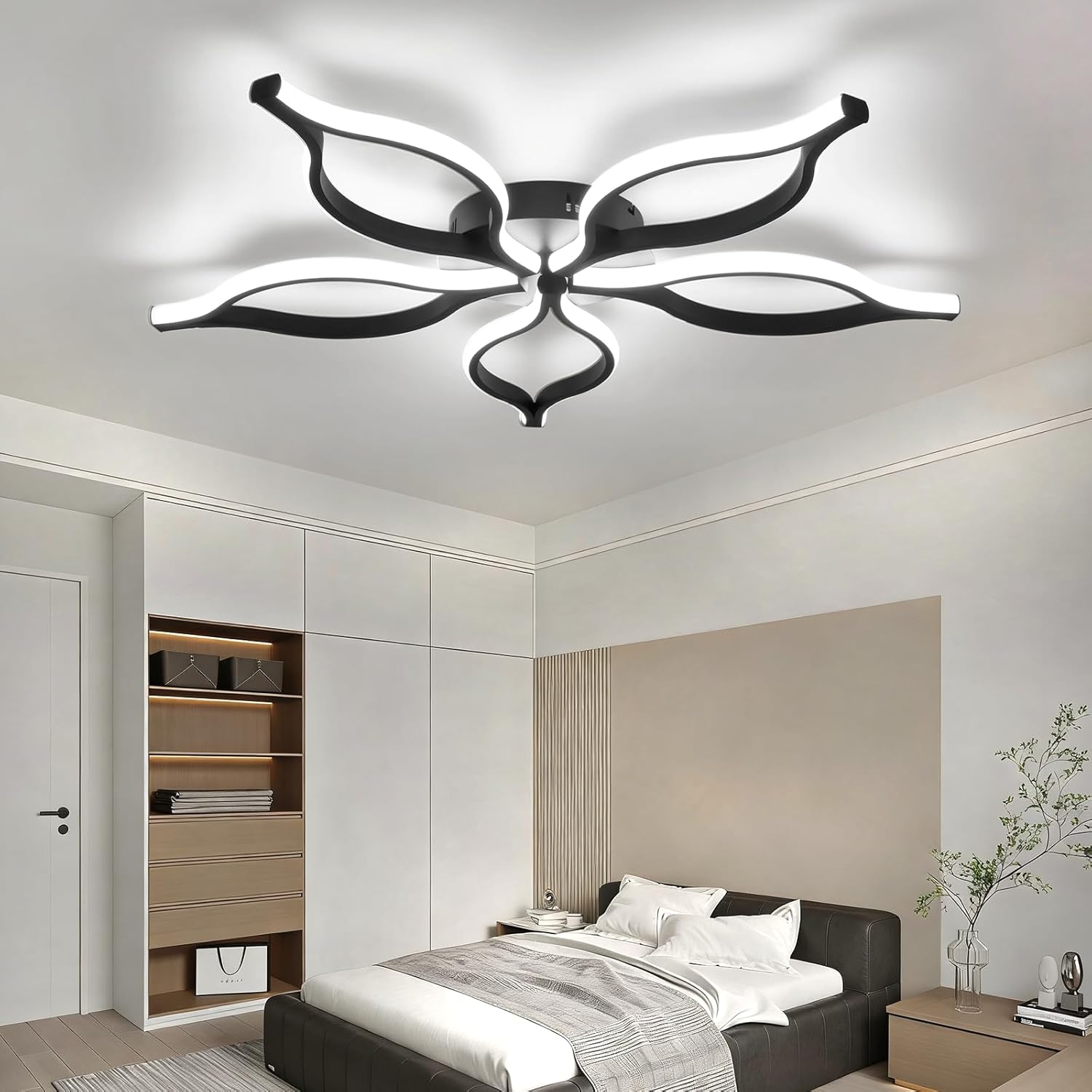 ZMH 80 cm 75 W LED-kattovalaisin olohuoneeseen kaukosäätimellä ja himmennettävällä valaistuksella makuuhuoneeseen