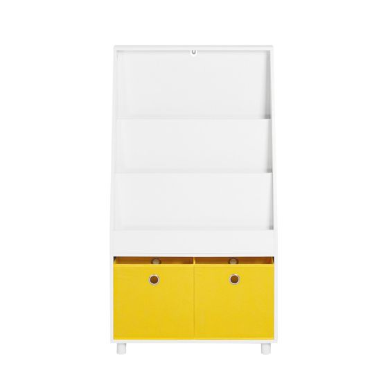 SoBuy Lastenkirjahylly Lelujen Säilytyskaappi vahvasta MDF-levystä valkoinen KMB69-W