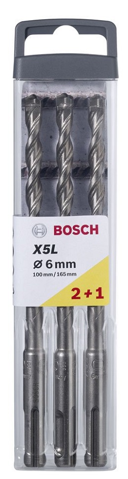 Bosch SDS-Plus-7 poranterä 6 x 100/165 mm 3 kpl