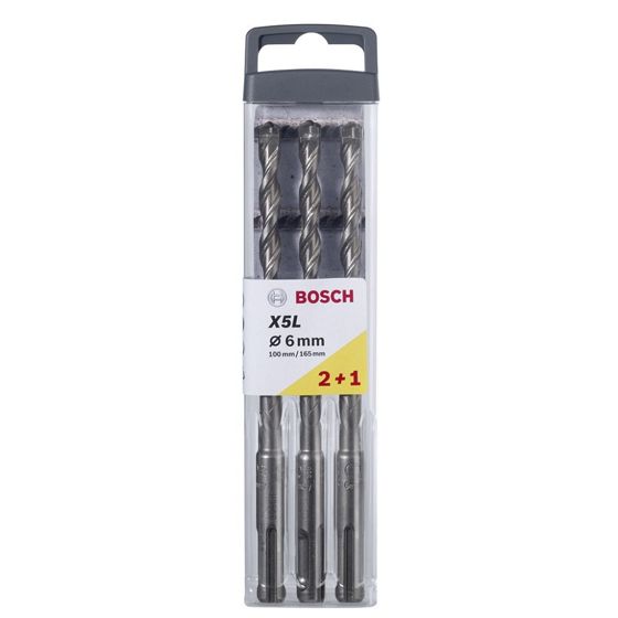 Bosch SDS-Plus-7 poranterä 6 x 100/165 mm 3 kpl