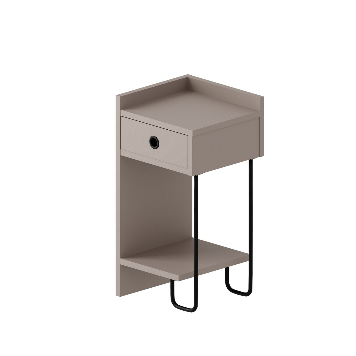 Norda Design moderni yöpöytä, 32 x 61 x 30 cm | 100 % melamiinipinnoitettu lastulevy, 18 mm paksu | Tyylikäs ja käytännöllinen muotoilu jokaiseen makuuhuoneeseen