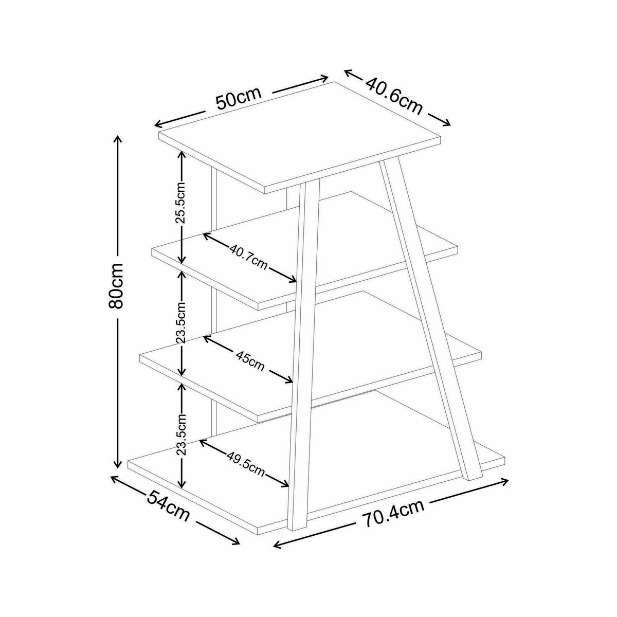 Norda Design TV-taso Lyno 40.6 x 70.4 x 80 cm
