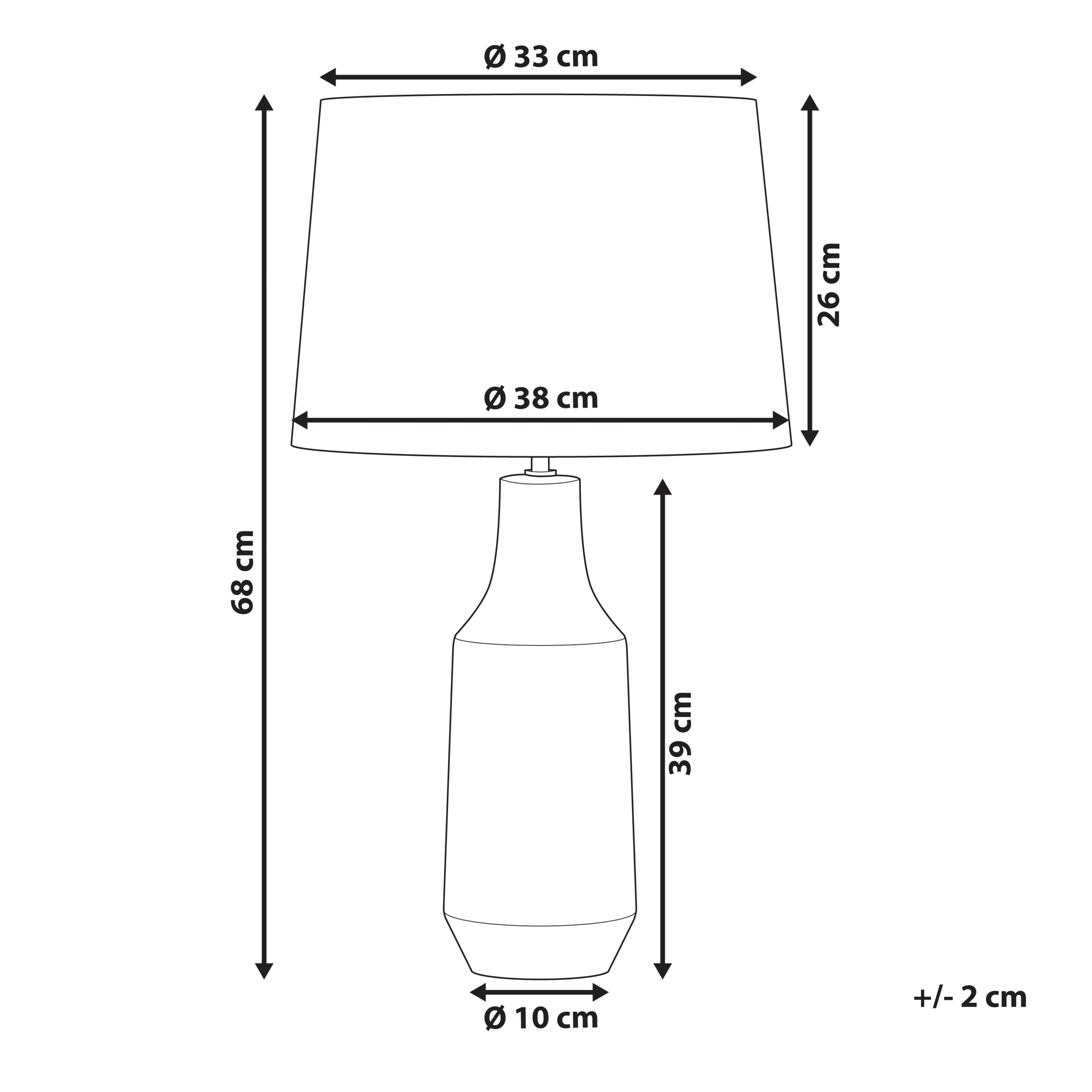 Pöytävalaisin SHEBELLE keramiikka Musta