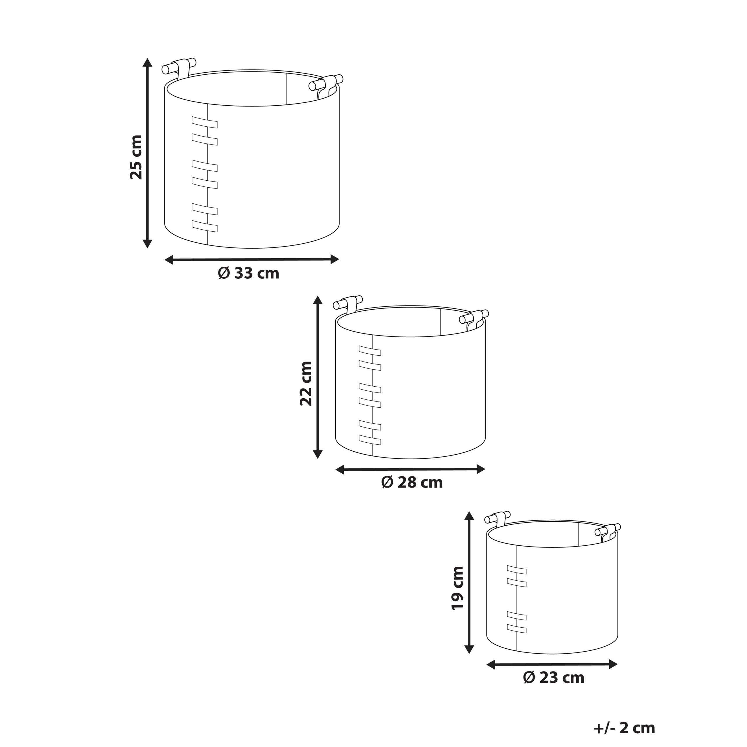 Korisetti 3 kpl ARAM keinonahka Beige