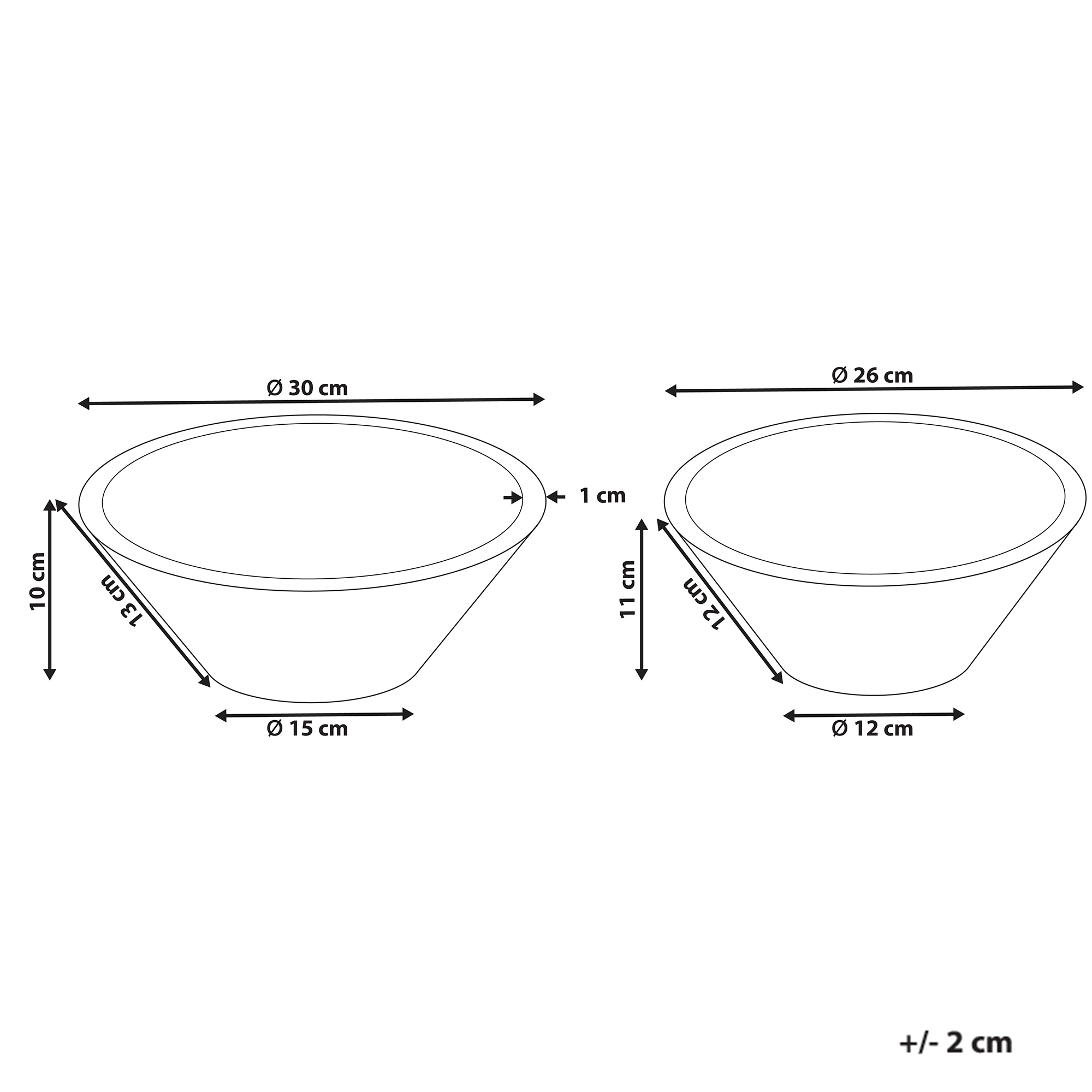 Kulhosetti 2 kpl ARISH mangopuu Ruskea/valkoinen