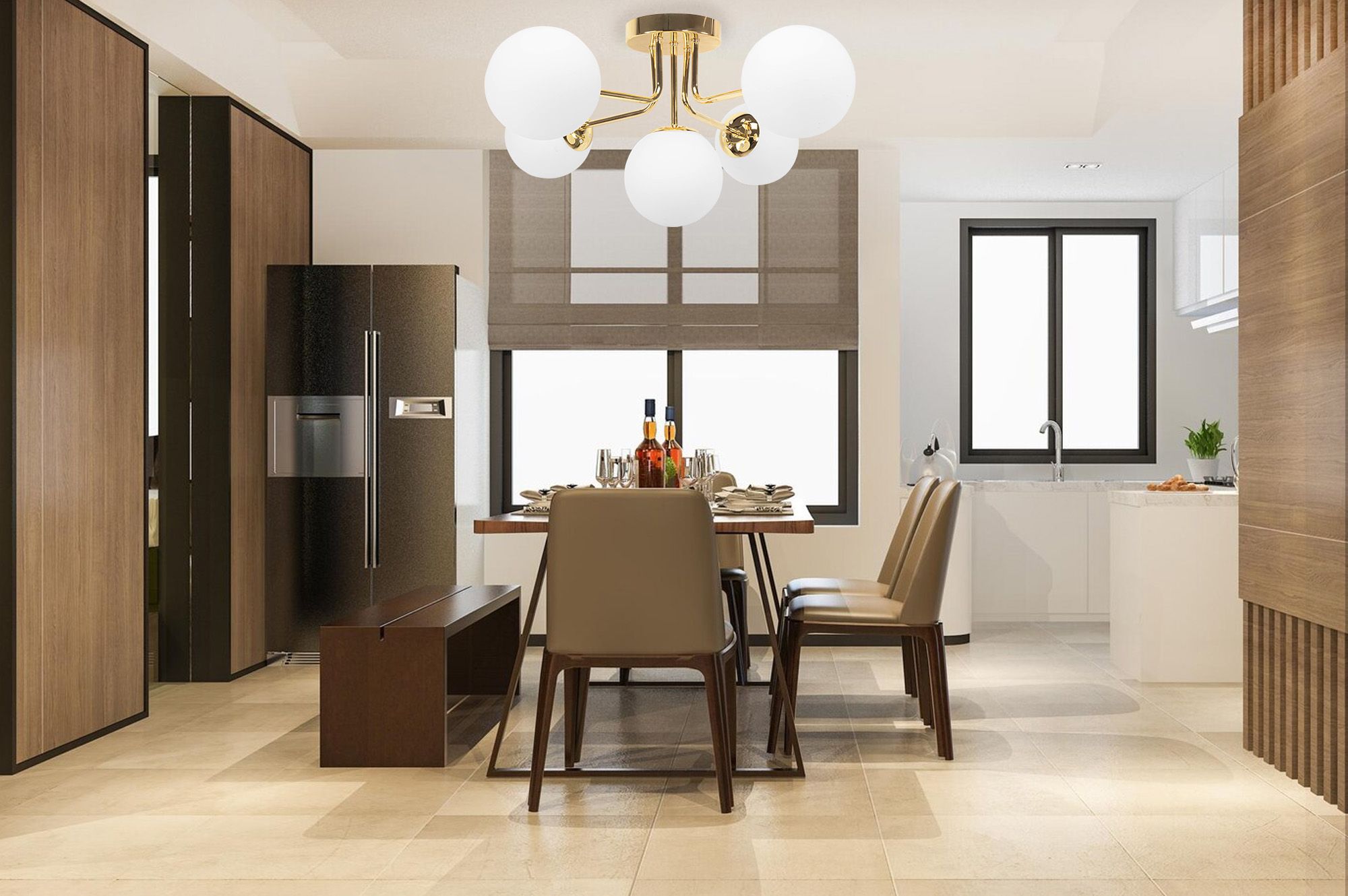 TOOLIGHT kattovalaisin APP1575-5CP kulta, 31x70x31cm