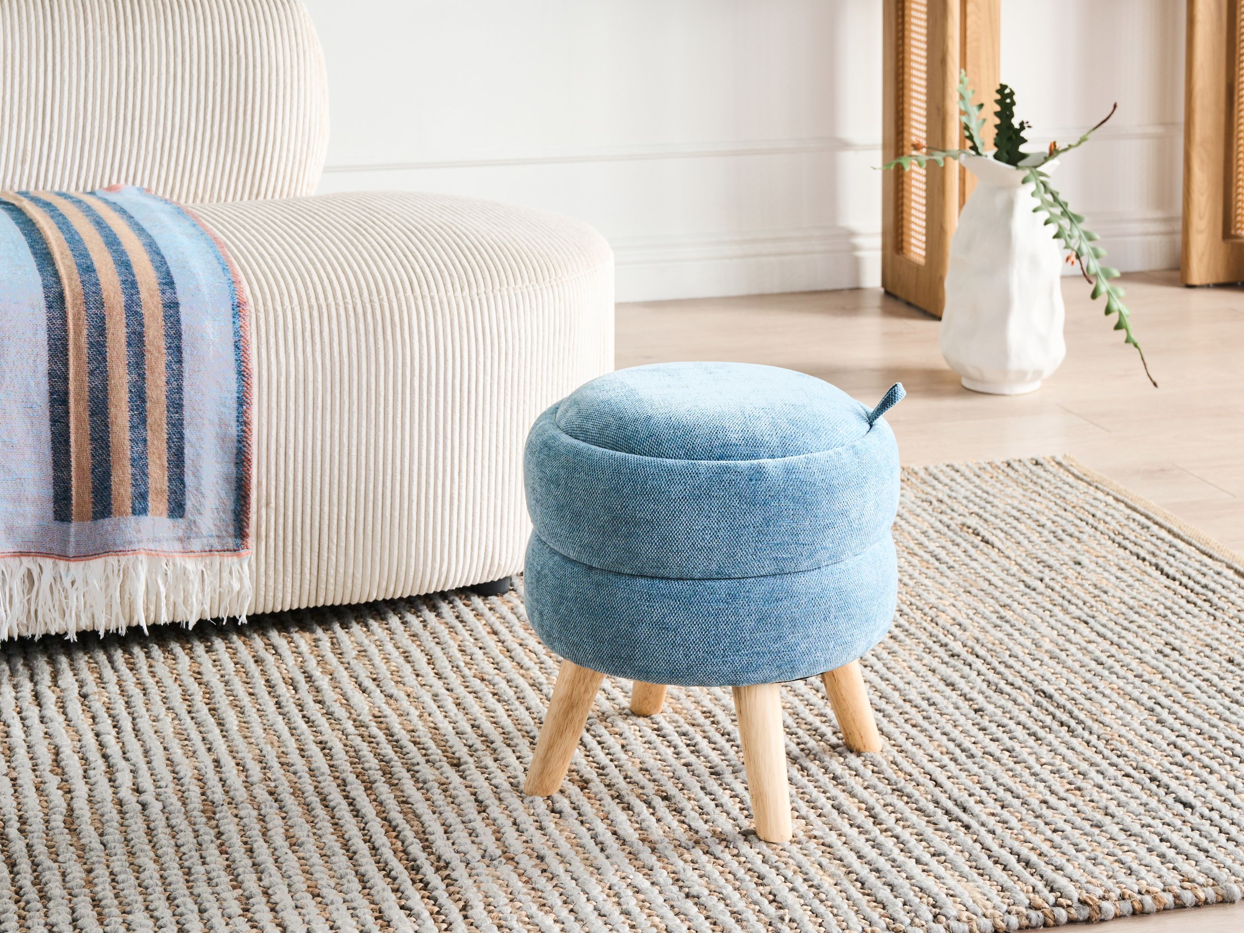 Säilytysrahi HAWLEY chenille Sininen