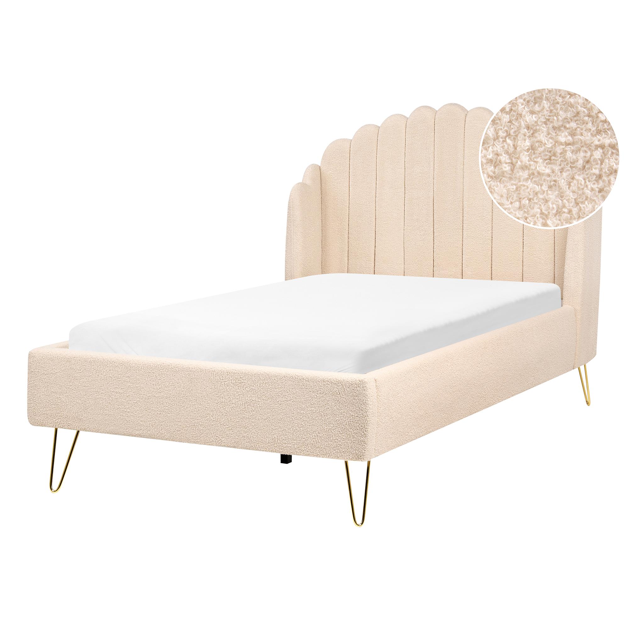 Sänky buklee AMBILLOU 120 x 200 cm Beige