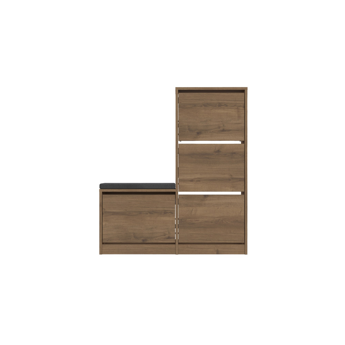 Norda Design Moderni kenkäkaappi, 105 x 118,5 x 26 cm | 100 % melamiinipäällystetty, 18 mm paksu | Tyylikäs säilytysratkaisu