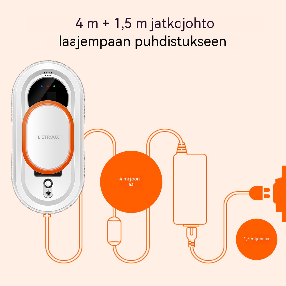 Robotti-ikkunanpesin - HCR - HCR-09 - Tekoäly - Kaukosäädin - Nopea puhdistus