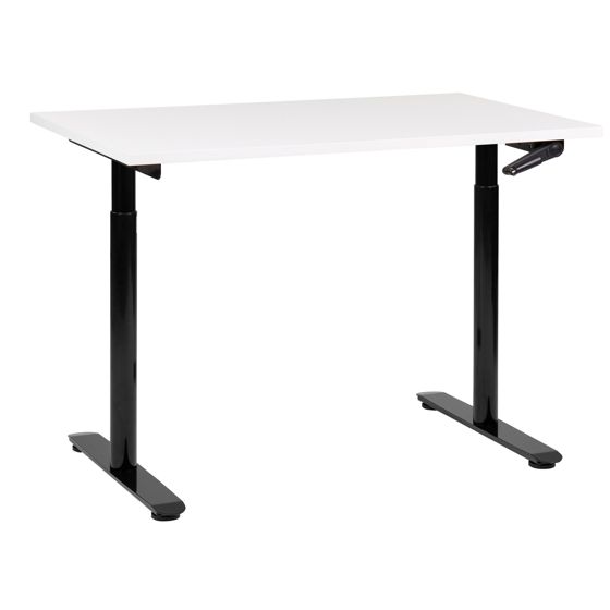 Työpöytä säädettävä DESTINAS 120 cm 72 cm Valkoinen/musta