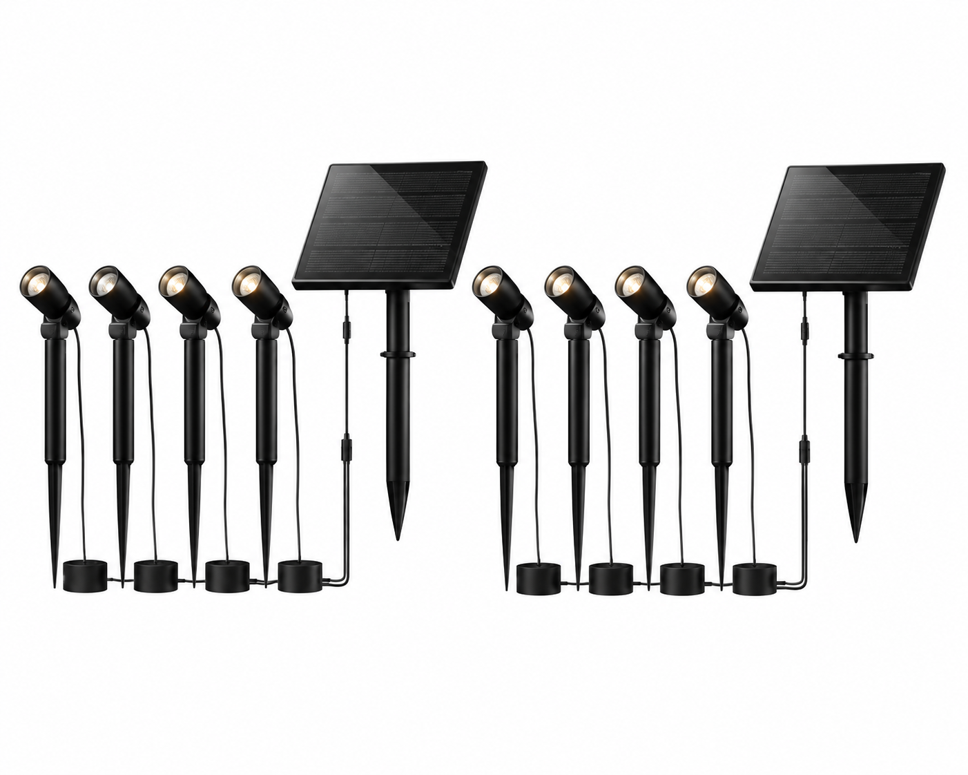 NETTLIFE 8 kpl LED-puistovalaisimia maantappilla IP65 ulkona 3000K jalkakäytävien puille