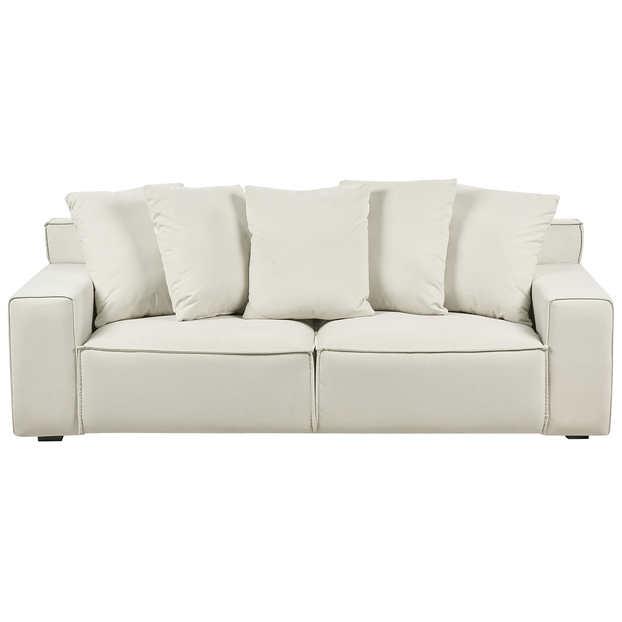 Sohva 3-istuttava VISKAN sametti Luonnonvalkoinen