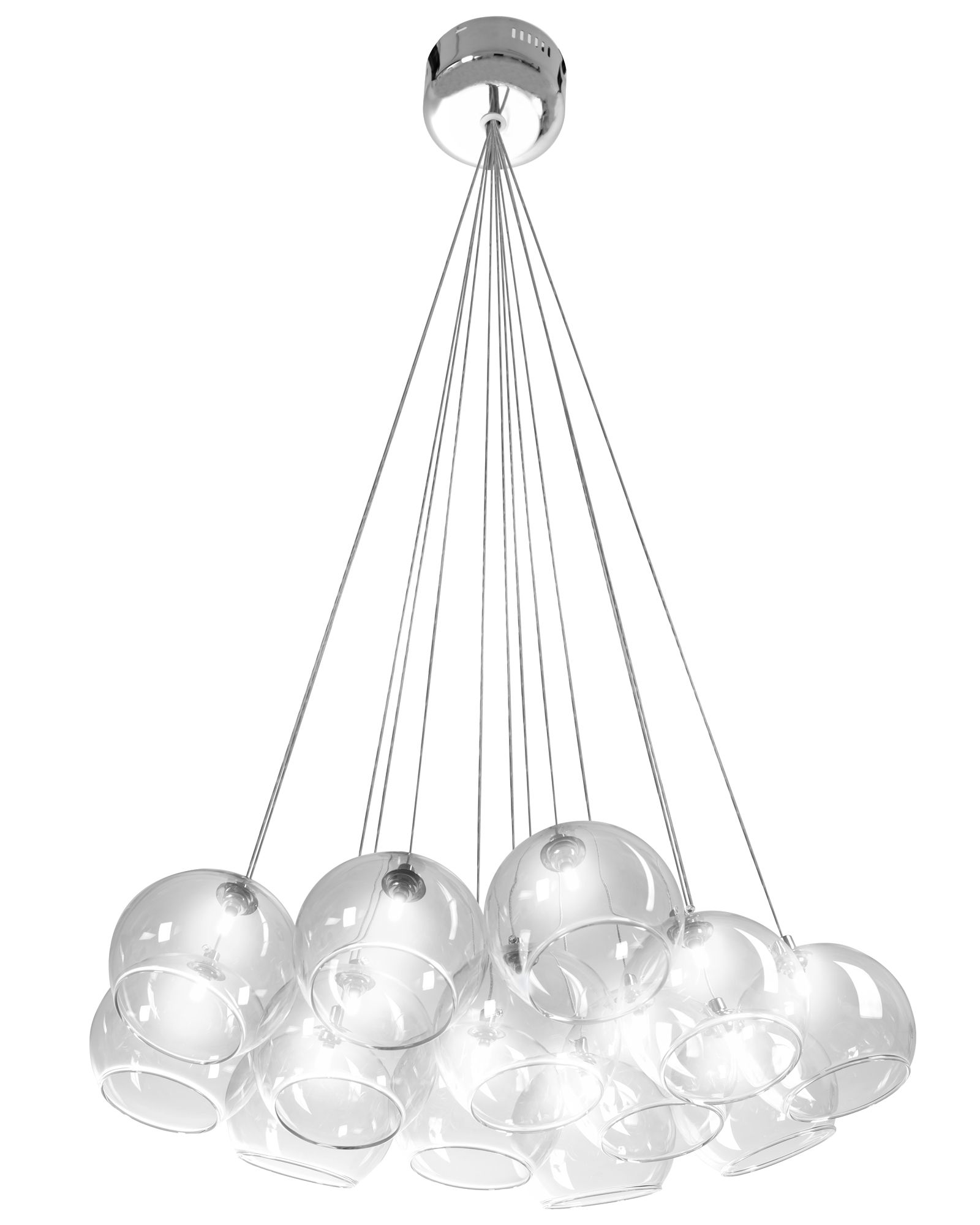 TOOLIGHT riippuva kattovalaisin APP561-13CP läpinäkyvä, 54x54x90cm