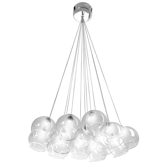 TOOLIGHT riippuva kattovalaisin APP561-13CP läpinäkyvä, 54x54x90cm