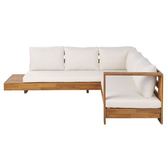 Ulkokulmasohva 5-istuttava MARETTIMO Vasen sertifioitu akaasia Ruskea