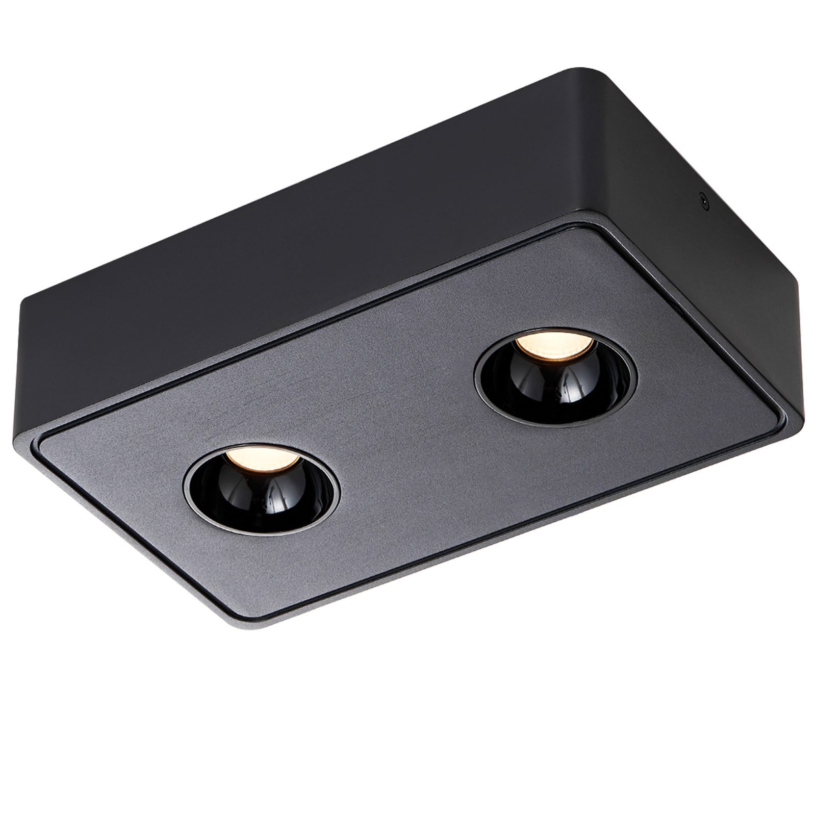 NETTLIFE 2 LED - pinta - asennettava kattokohdevalaisin musta 11 W neliönmuotoinen lämmin valkoinen olohuoneeseen