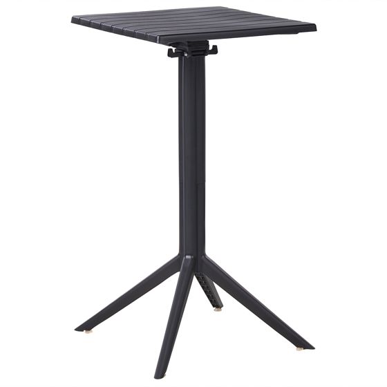 Ulkobaaripöytä LEMNOS 60 cm 60 cm Musta