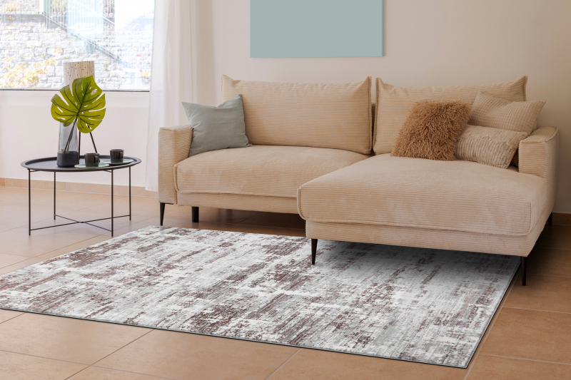 BLISS Z239AZ551 matto harmaa / vaaleanpunainen - , moderni, rakenteellinen 120x170 cm