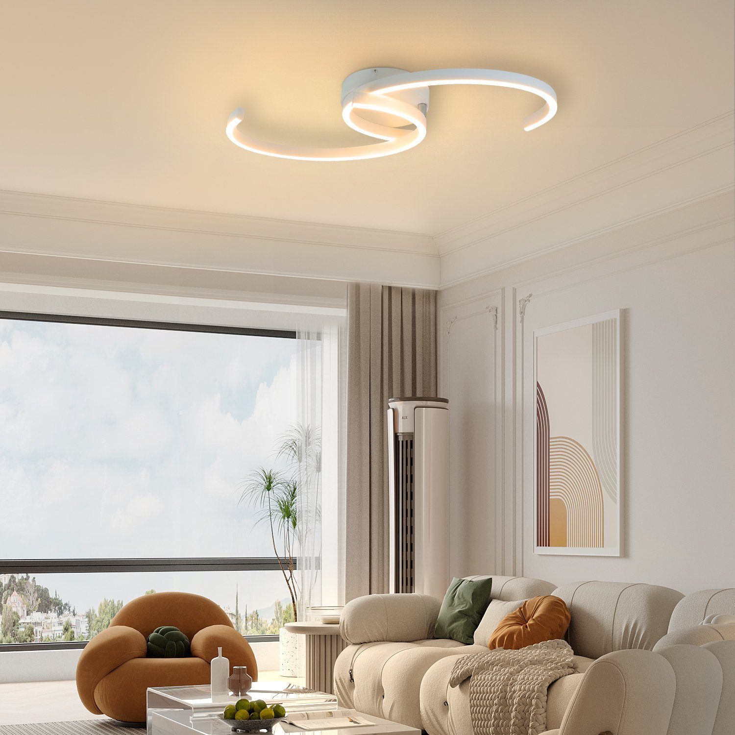 NETTLIFE LED - kattovalaisin, olohuoneen, lamppu, 60 cm, 3000K, lämmin Valkoinen, design - lamppu Keittiön